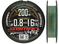 YGK X-Braid Jigman Ultra X8 PE 200m Multicolor