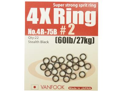 Inele despicate Vanfook 4R-75B Super Strong Sprit Ring Black