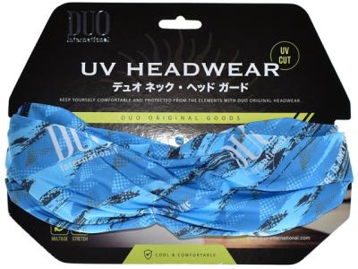 DUO UV Headwear Blue Geo Camouflage