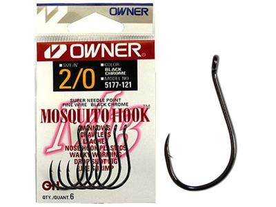 Carlige Owner 5177 Mosquito Hook Black Chrome Hook