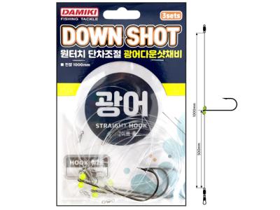 Damiki Down Shot Fishing Rig Set Straight Hook