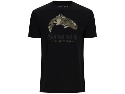 Tricou Simms Trout Regiment Camo Fil T-Shirt Black